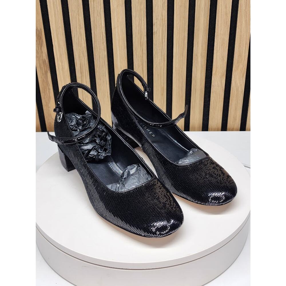 NEW - Marc Fisher LTD Parri Women’s Black Mary Jane Pumps Block Heel Size 8 M
